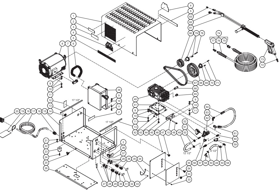 MITM CW-3005-SME3 pressure washer parts and manual